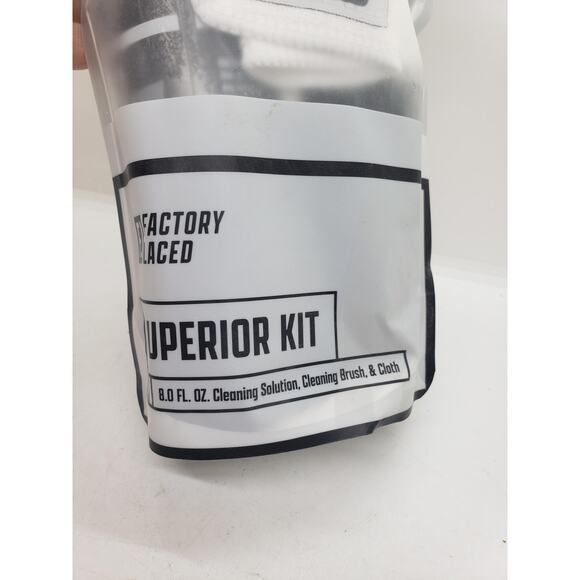 Factory Laced Superior Sneaker Shoe Cleaning Kit 8oz Solution Brush Cloth NEW - Picture 6 of 7